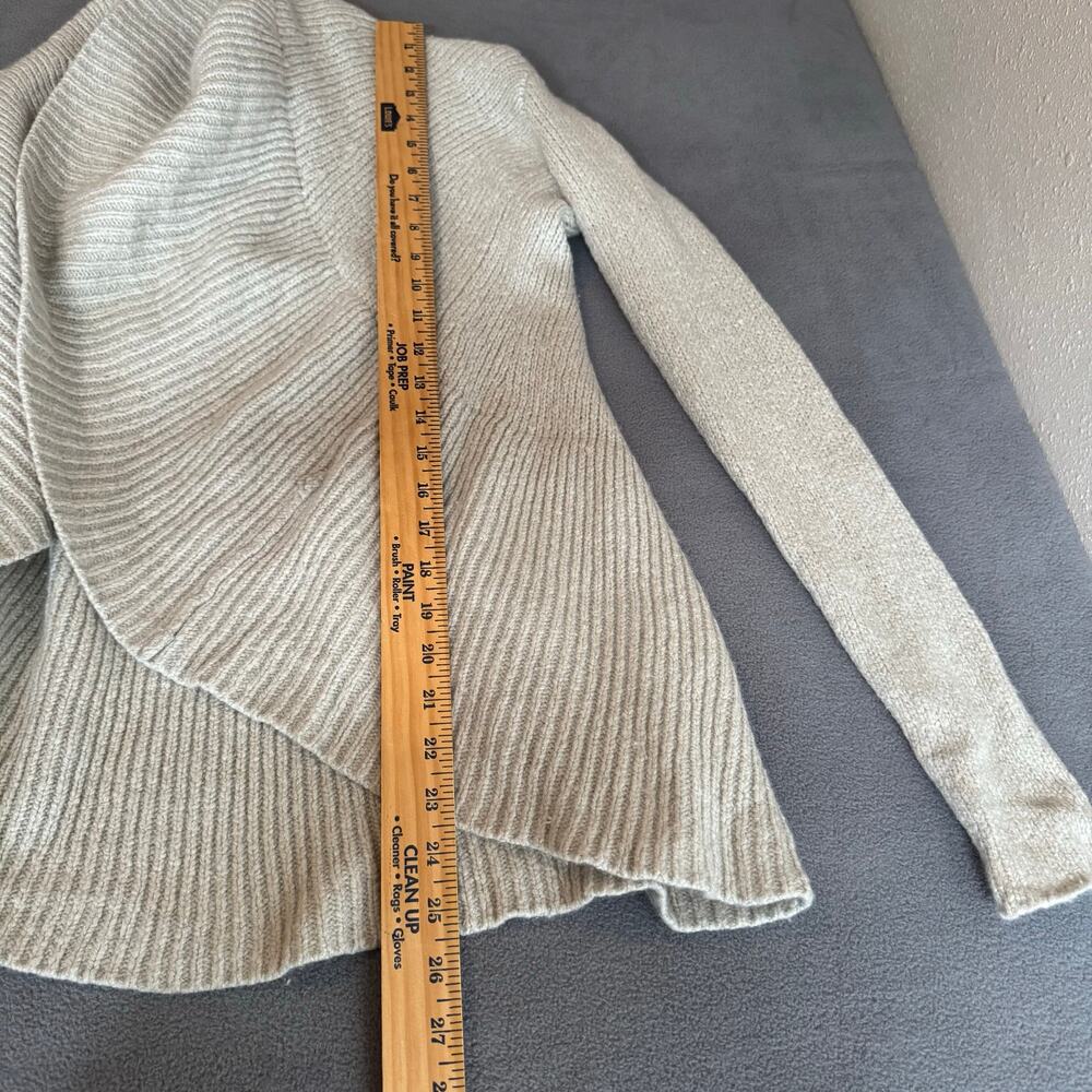 Vince Knit Cardigan Wool Silk Cashmere Sweater Womens XS Gray Drape Collar - Picture 6 of 10